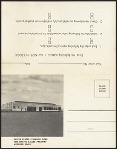 United States Plywood Corp., 3890 Mystic Valley Parkway, Medford, Mass.