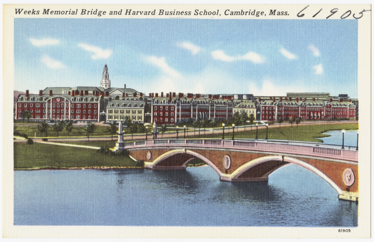 Weeks Memorial Bridge and Harvard Business School, Cambridge, Mass.
