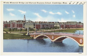 Weeks Memorial Bridge and Harvard Business School, Cambridge, Mass.