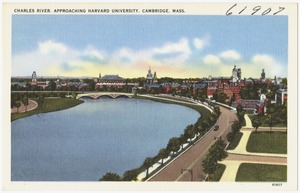 Charles River, approaching Harvard University, Cambridge, Mass.