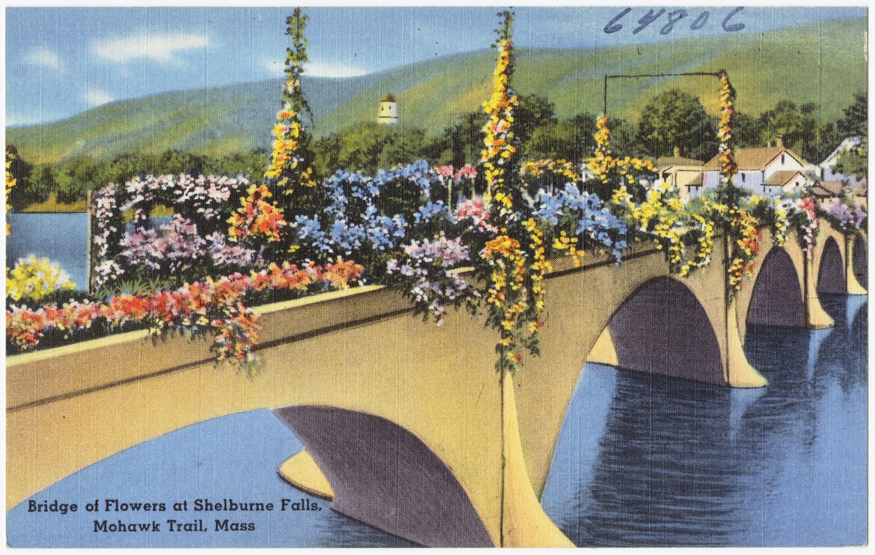 Bridge of flowers at Shelbourne Falls, Mohawk Trail, Mass.