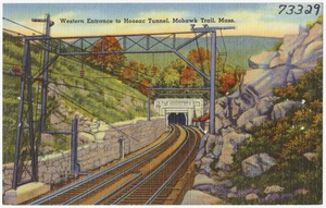Western entrance to Hoosac Tunnel, Mohawk Trail, Mass.