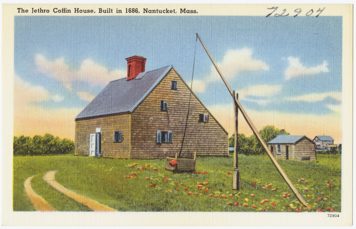 The Jethro Coffin House, built in 1686, Nantucket, Mass.