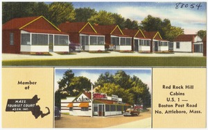Red Rock Hill Cabins U. S. 1 -- Boston Post Road, No. Attleboro, Mass.