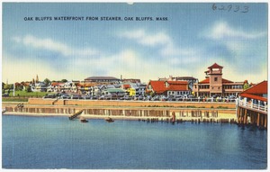 Oak Bluffs waterfront from steamer, Oak Bluffs, Mass.