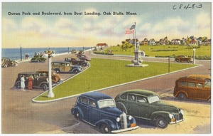 Ocean Park and Boulevard from Boat Landing, Oak Bluffs, Mass.