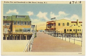 Avalon Pier and Boardwalk at 29th Street, Avalon, N. J.