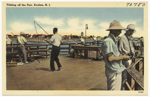 Fishing off the pier, Avalon, N. J.