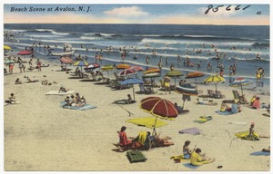 Beach scene at Avalon, N. J.