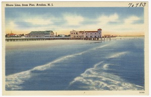 Shore line, from pier, Avalon, N. J.