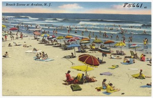 Beach scene at Avalon, N. J.