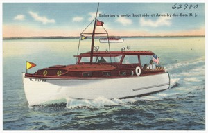 Enjoying a motor boat ride at Avon-by-the-Sea, N. J.