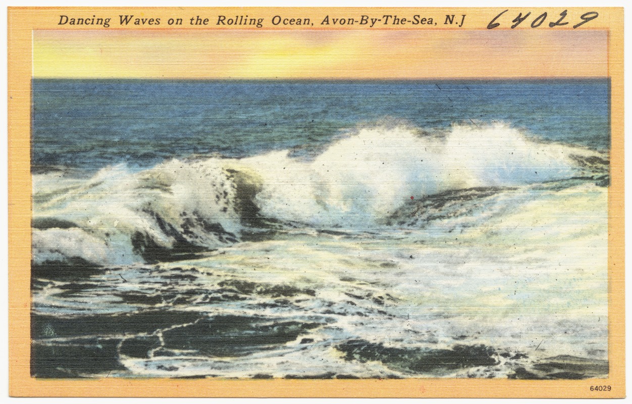 Dancing waves on the rolling ocean, Avon-by-the-Sea, N.J.