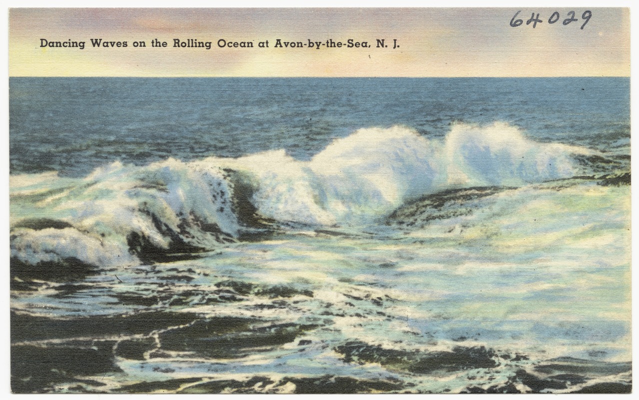 Dancing waves on the rolling ocean at Avon-by-the-Sea, N. J. - Digital ...