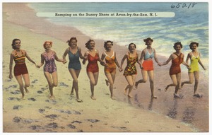 Romping on the sunny shore at Avon-by-the-Sea, N. J.
