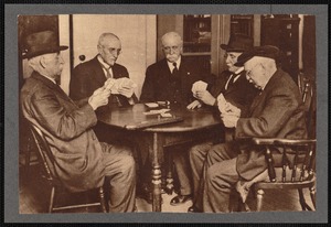 Grand Army of the Republic (GAR) veterans of New Bedford Post 190 enjoying a game of cribbage