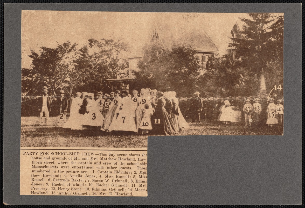 Party for the captain and cadets of the school ship Massachusetts at