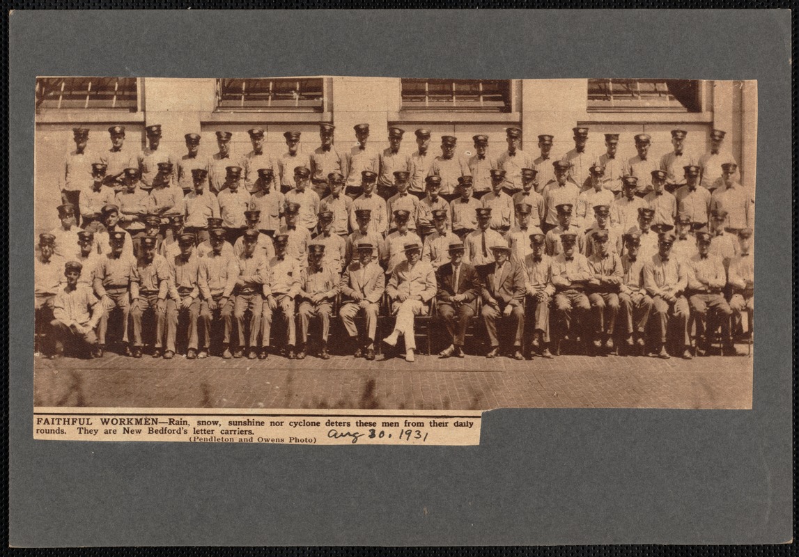 New Bedford, MA Post Office letter carriers Digital Commonwealth