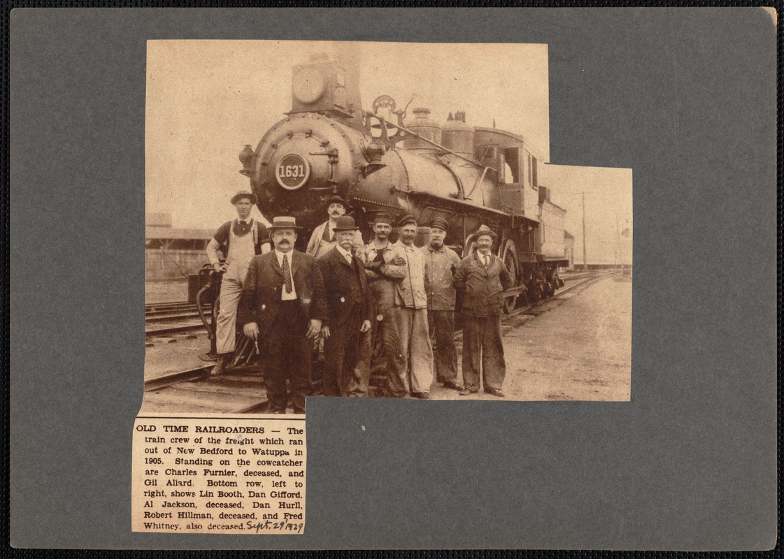 Crew of freight train that ran from New Bedford, MA to Watuppa