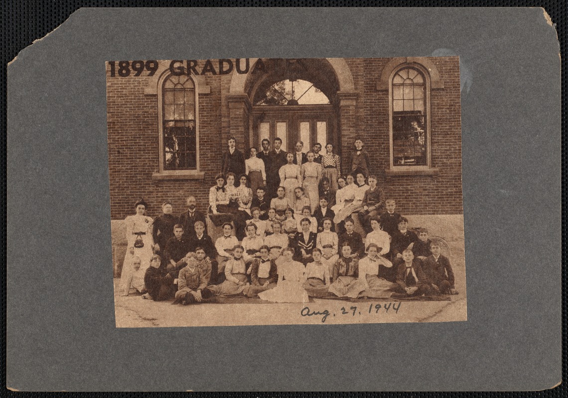 1899 graduates of the Parker Street Grammar school, New Bedford, MA