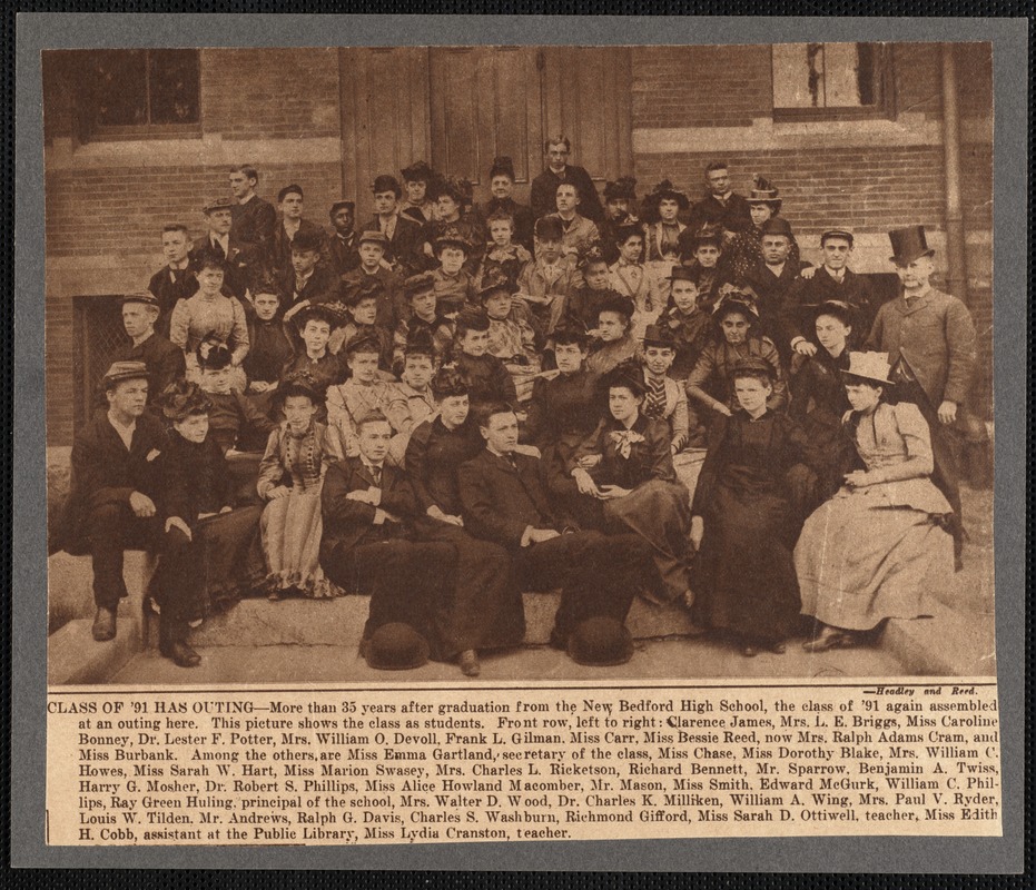 New Bedford High School Class of 1891, New Bedford, MA