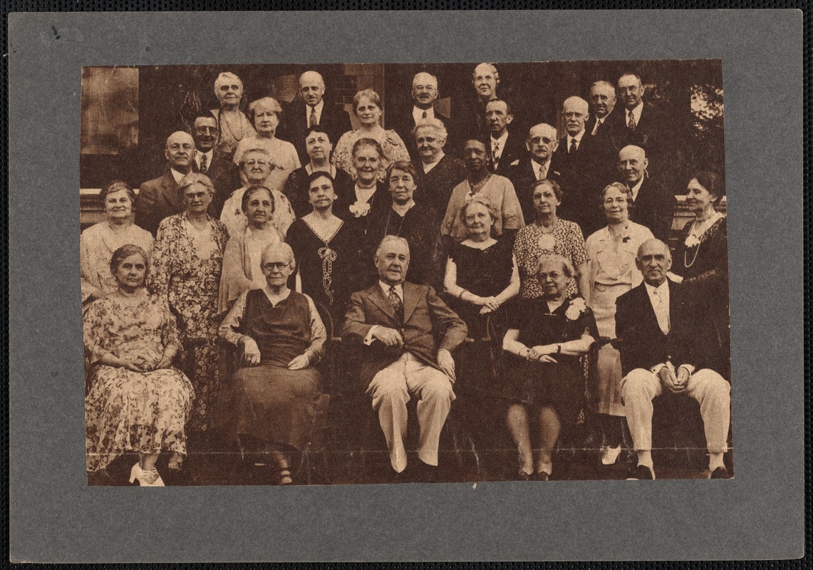 New Bedford High School Class of 1890 at their 45th reunion, New Bedford, MA