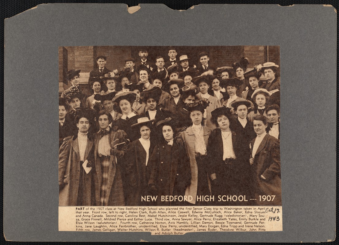 New Bedford High School Class of 1907, New Bedford, MA Digital