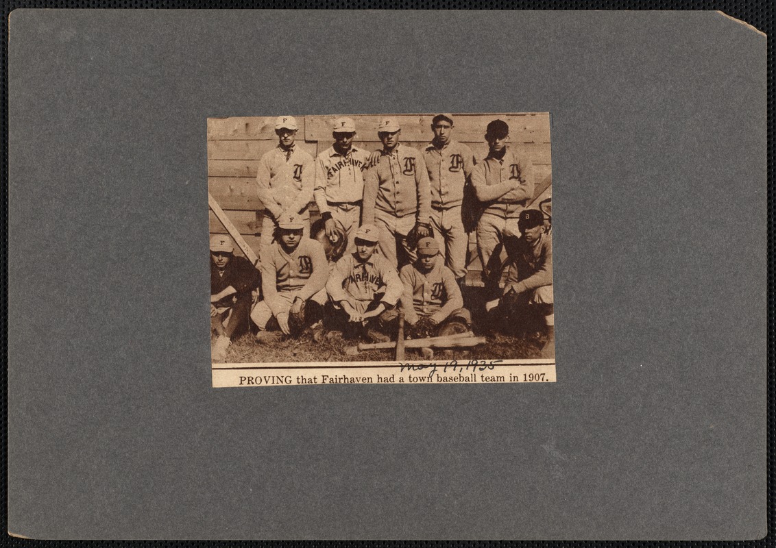 Fairhaven baseball team in 1907, Fairhaven, MA