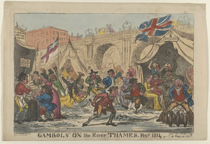 Gambols on the River Thames Feby. 1814