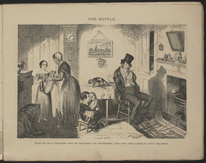 Plate II. He is discharged from his employment for drunkenness: they pawn their clothes to supply the bottle