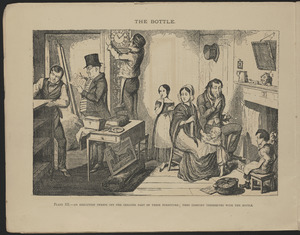 Plate III. An execution sweeps off the greater part of their furniture: they comfort themselves with the bottle