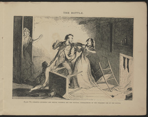 Plate VI. Fearful quarrels and brutal violence are the natural consequences of the frequent use of the bottle