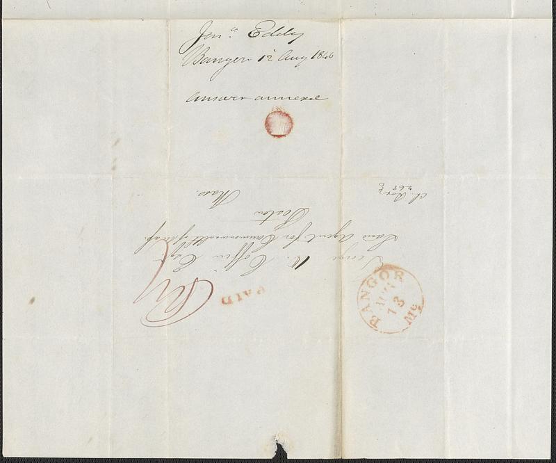 Jonathan Eddy to George Coffin, 12 August 1840 - Digital Commonwealth