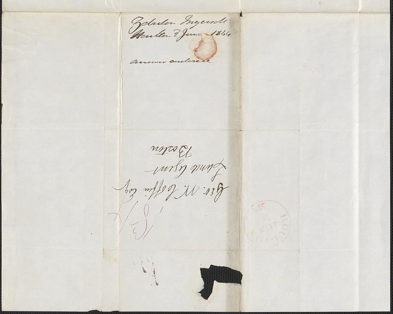 Zebulon Ingersoll to George Coffin, 2 June 1844