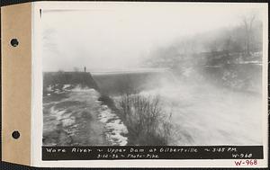 Ware River, upper dam, Gilbertville, Hardwick, Mass., 3:05 PM, Mar. 12, 1936