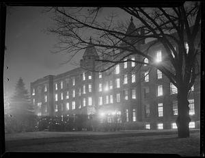 Night view of Alumni Hall