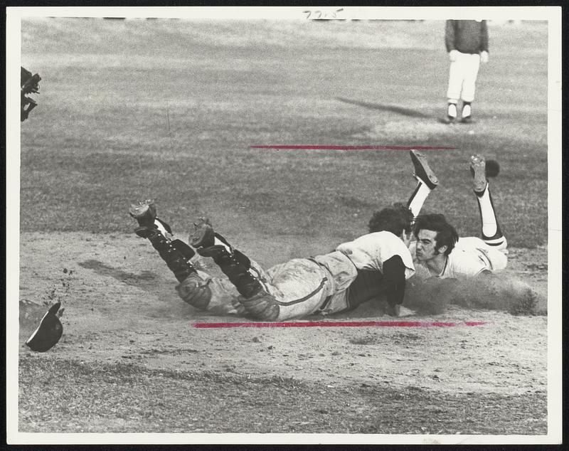 Arthur Belmonte of Revere safe. Tom King Newton catcher.