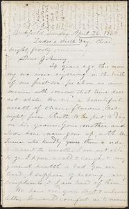 Letter from Zadoc Long to John D. Long, April 26, 1868