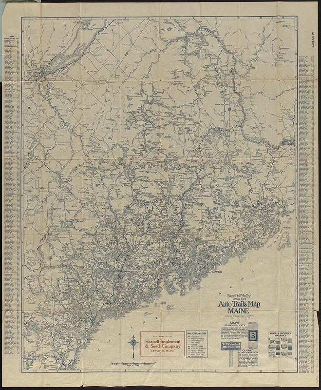 Rand McNally official 1924 auto trails map Maine ; Rand McNally official 1924 auto trails map New Hampshire, Vermont