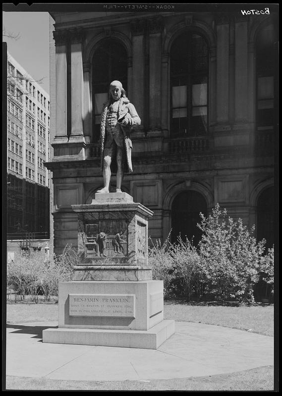 Statue of Benjamin Franklin, Boston - Digital Commonwealth