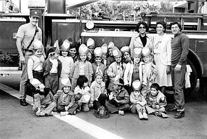 Kids visit fire department