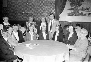 Police Chief Charlie Wilson and the nuns from Saint Rose