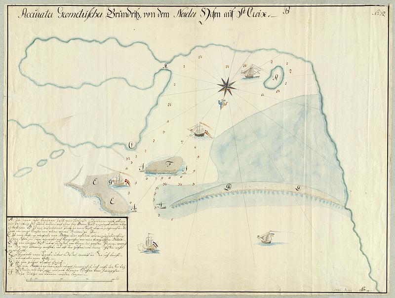 Accurater Geometrischer Grundriss, von dem Norder Haven auf St. Croix