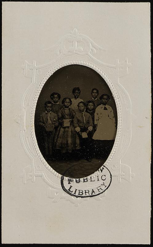 Eight unidentified Black children, Capitol Hill School, Washington, D.C.
