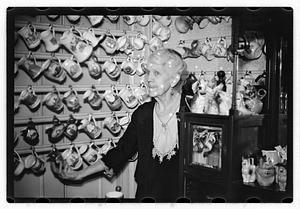 Mrs. Lue Stuart Wadsworth, collector of rare pitchers