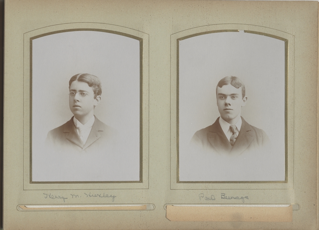 Newton High School, graduation 1895 & few 1896 - Henry M. Huxley - Paul Burrage -