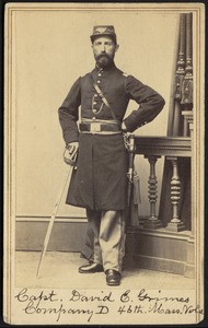 Captain David E. Grimes, Company D, 46th Mass. Vols.