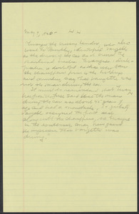 Herbert Brutus Ehrmann Papers, 1906-1970. Sacco-Vanzetti. Drafts of parts of chapters. Box 5, Folder 3, Harvard Law School Library, Historical & Special Collections