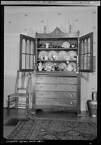 Kitterege-Rogers House, Salem: interior, china cupboard