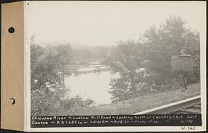 Chicopee River, Ludlow mill pond, looking north at Country Club Gold Course, drainage area = 683 square miles, Ludlow, Mass., 4:00 PM, Sep. 18, 1933